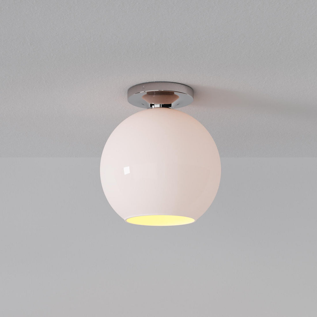 Selvion Modern Globe Ceiling Lamp - Damp-Rated Bathroom Lighting - Luxe Glass Shade