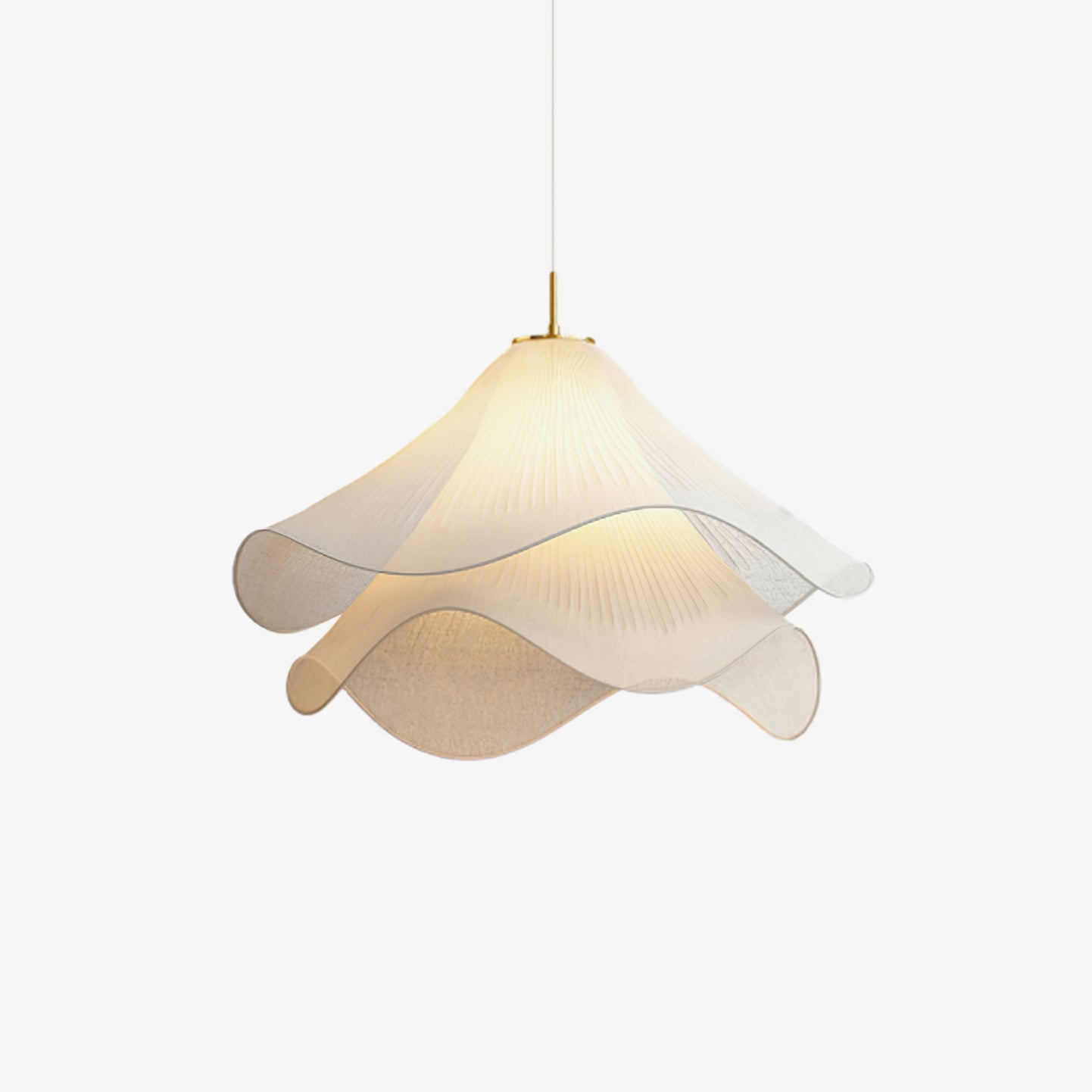 Ethereal Bloom French Floral Pleated Fabric Pendant Light