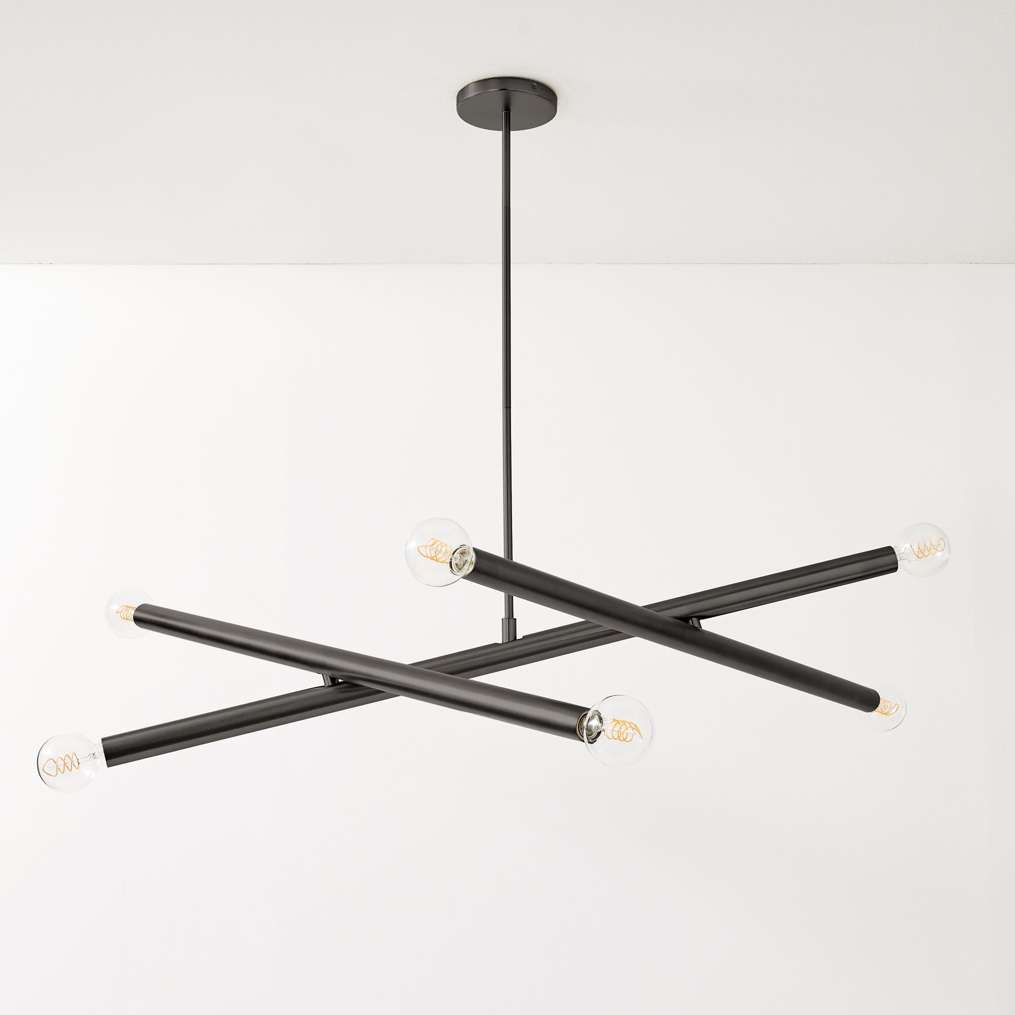 Borvia Metal Arm Chandelier - Modern Adjustable Trace Lamp for Hallway