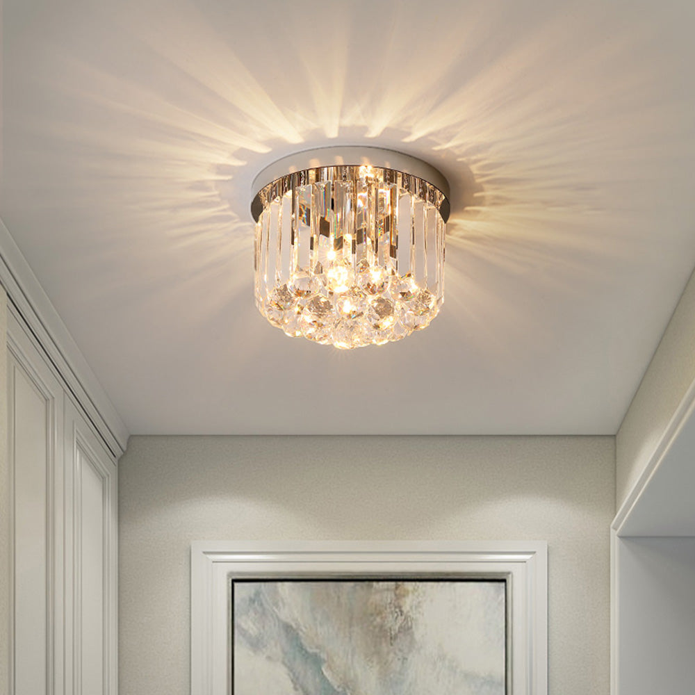 Luxury Crystal Ceiling Light - Modern Square Fixture for Living Room