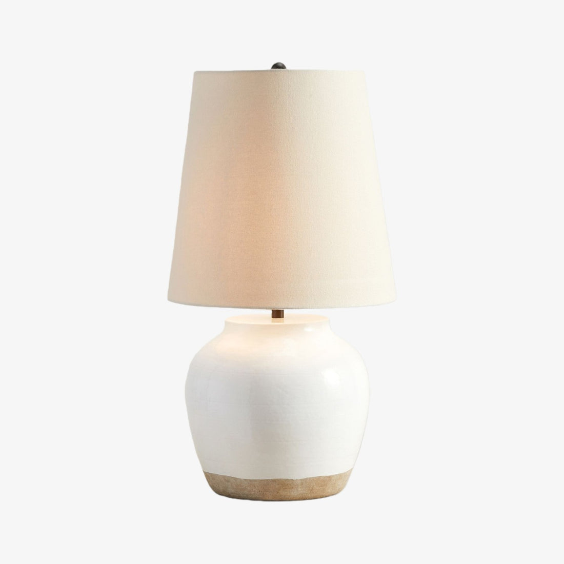 Ceruna Modern Ceramic Bedside Lamp with Linen Fabric Shade – Elegant Lighting for Bedroom and Living Room