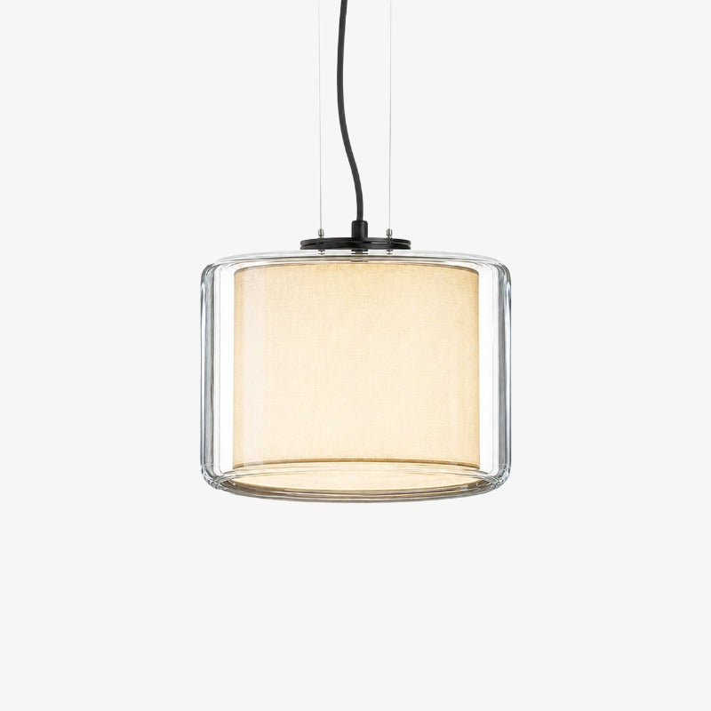 Mercer Glass Fabric Pendant Light