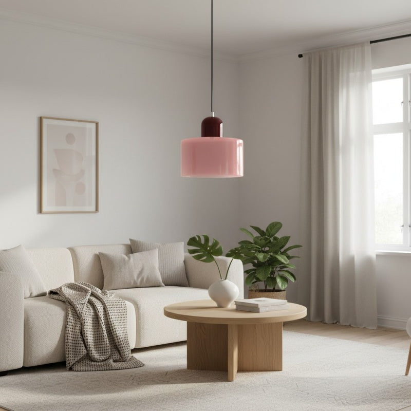 Morvella Layered Disc and Orb Pendant Lamp - Contemporary Cylinder Design for Kitchen Islands