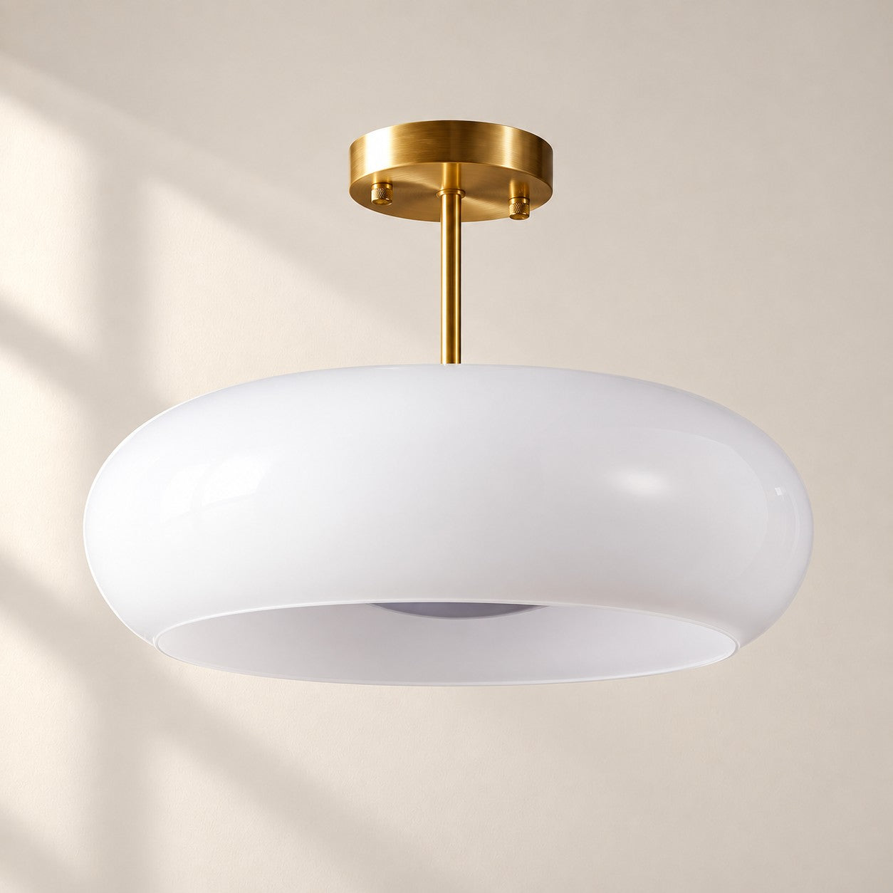 Bauvia Bauhaus moderne runde Glas-Deckenleuchte