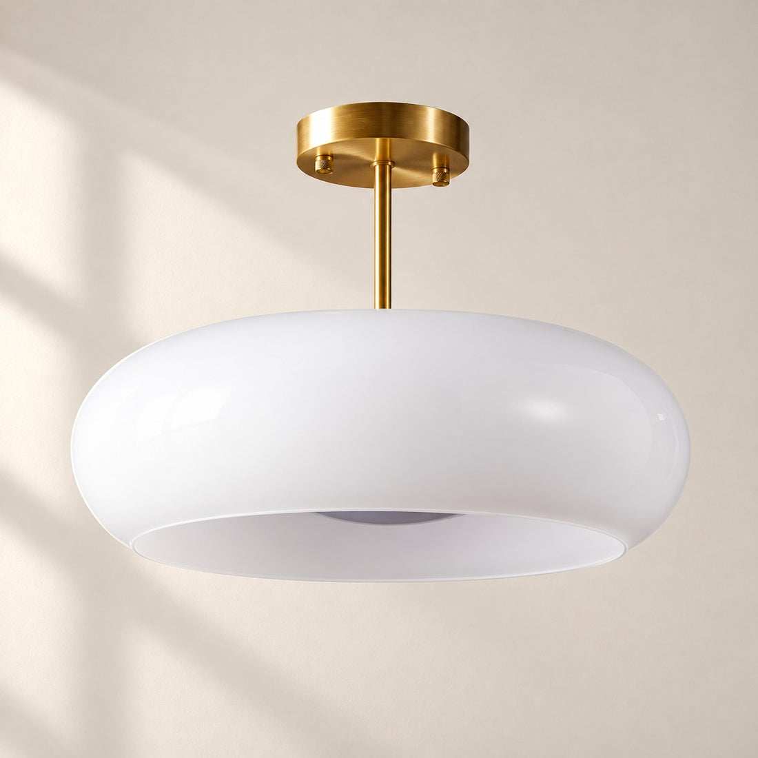 Bauvia Bauhaus moderne runde Glas-Deckenleuchte
