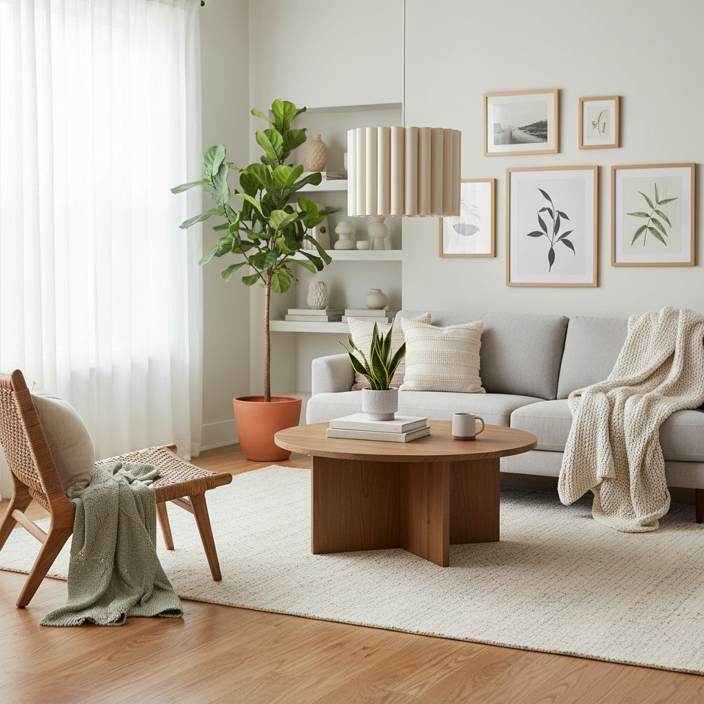 Velura Pendant Lamp - Beige Linen Shade for Dining and Living