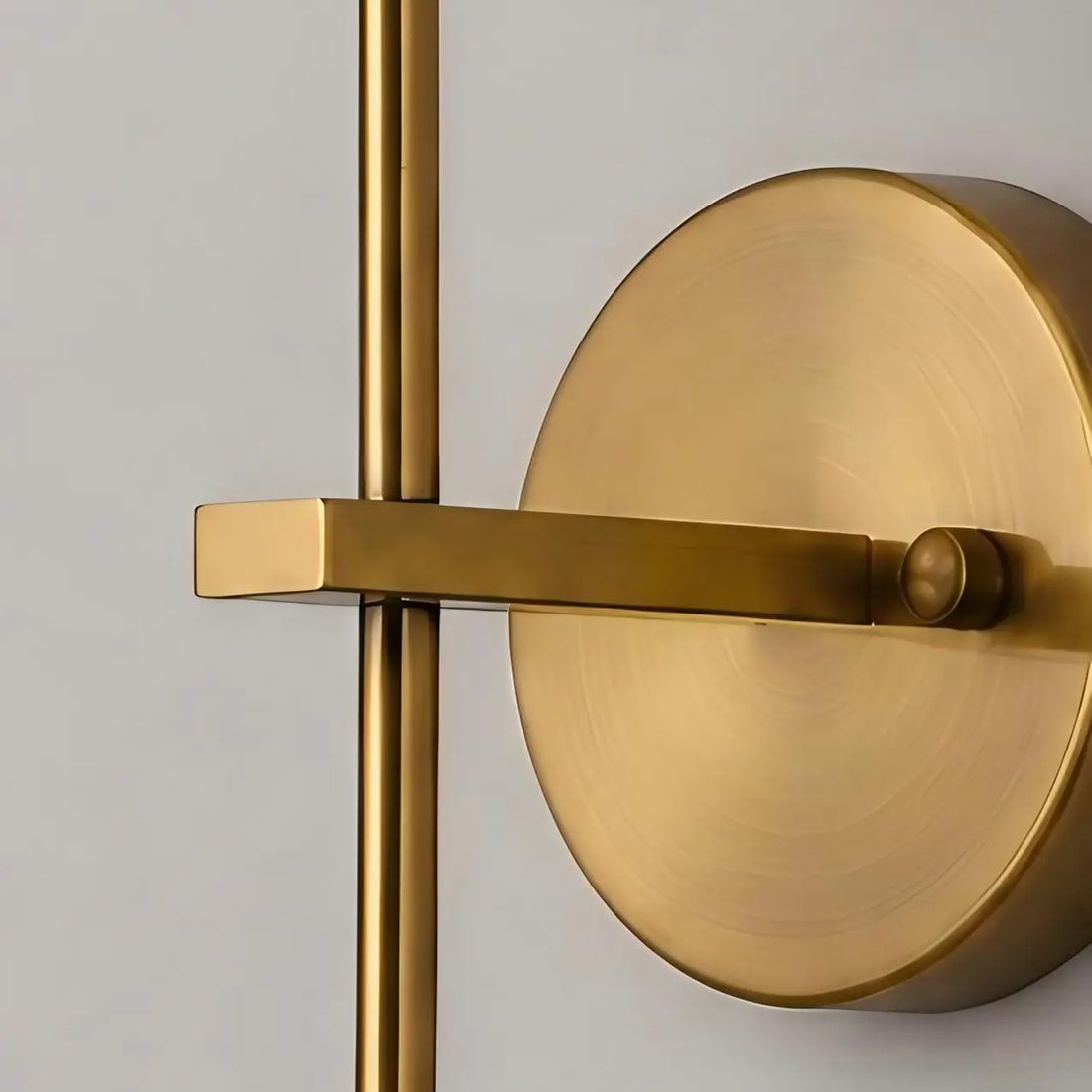 Close-up of the wall sconce arm connection