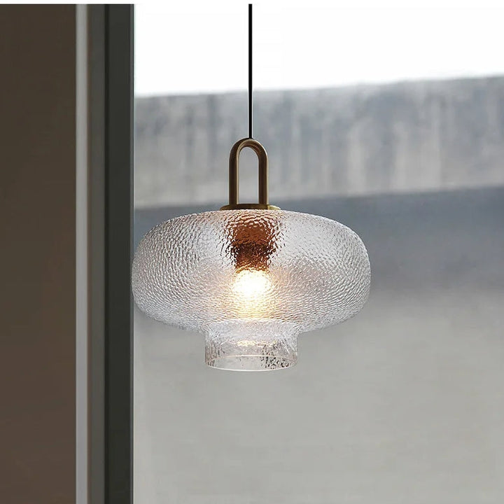 Frosted Glass Pendant Light – Modern Fixture for Bedroom & Dining Room