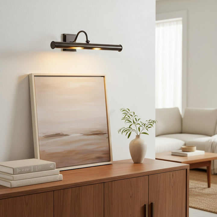 Serena Slim Hood Sconce - Transitional Style Art Lighting For Living Room