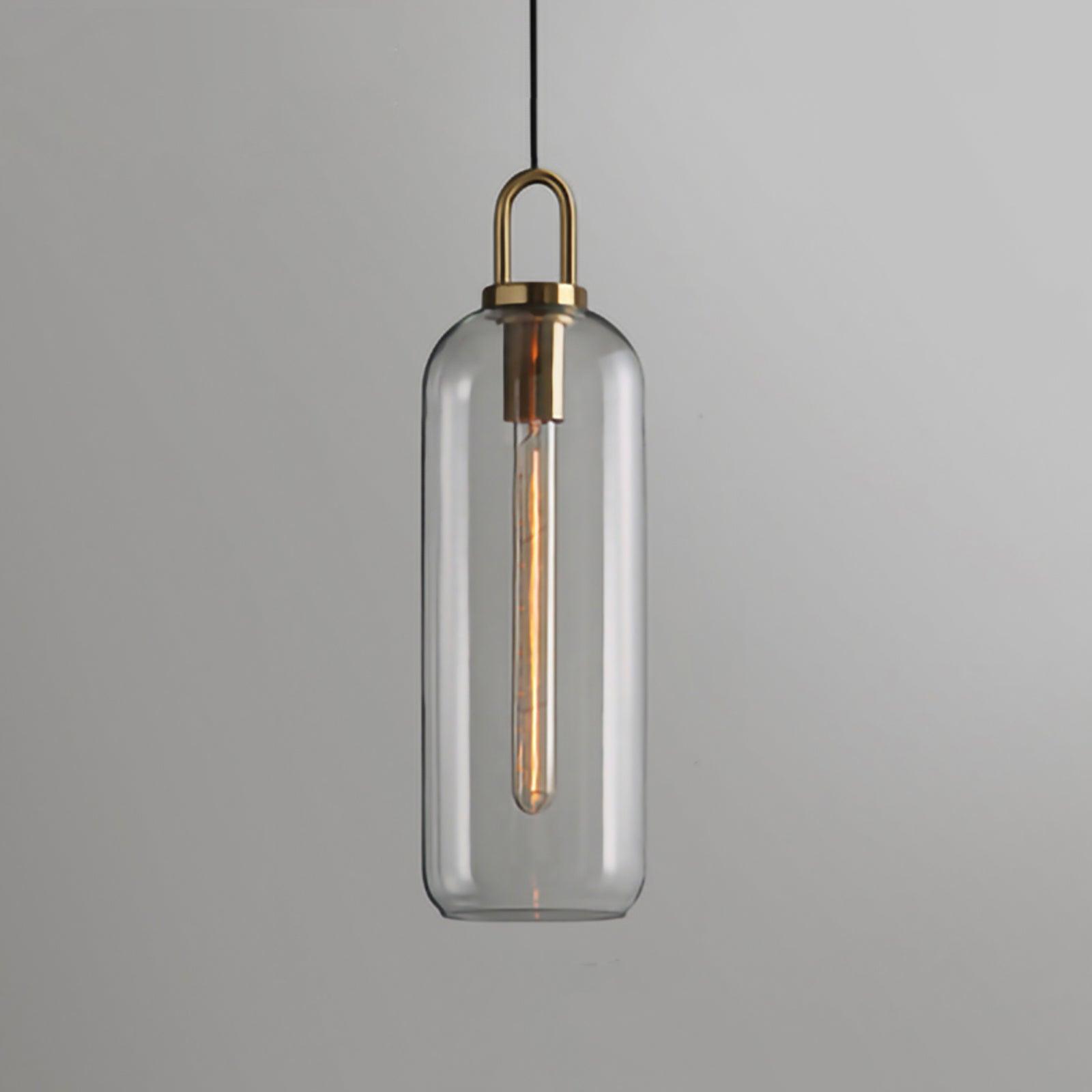 Kupferbeschichtete Glas-Plug-in-Hängeleuchte mit Kabel