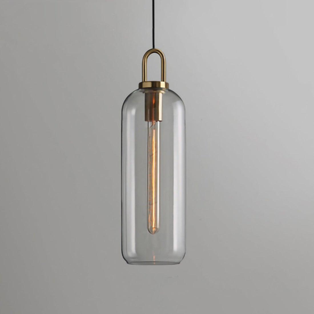 Kupferbeschichtete Glas-Plug-in-Hängeleuchte mit Kabel