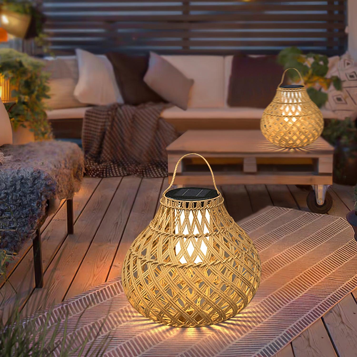 Woven Sphere Lantern Outdoor Lamp - Solar Outdoor Lamp Great