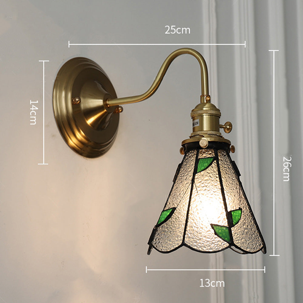 Stained Glass Wall Light - Vintage Petal Sconce For Living Room