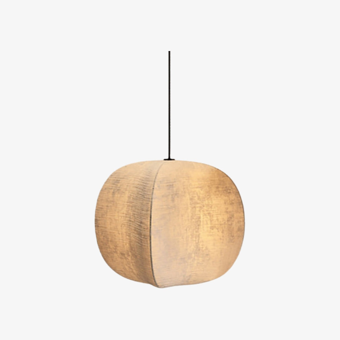Diora Silk Texture Lantern Pendant Lamp - Contemporary Iron Hanging Light for Dining Room