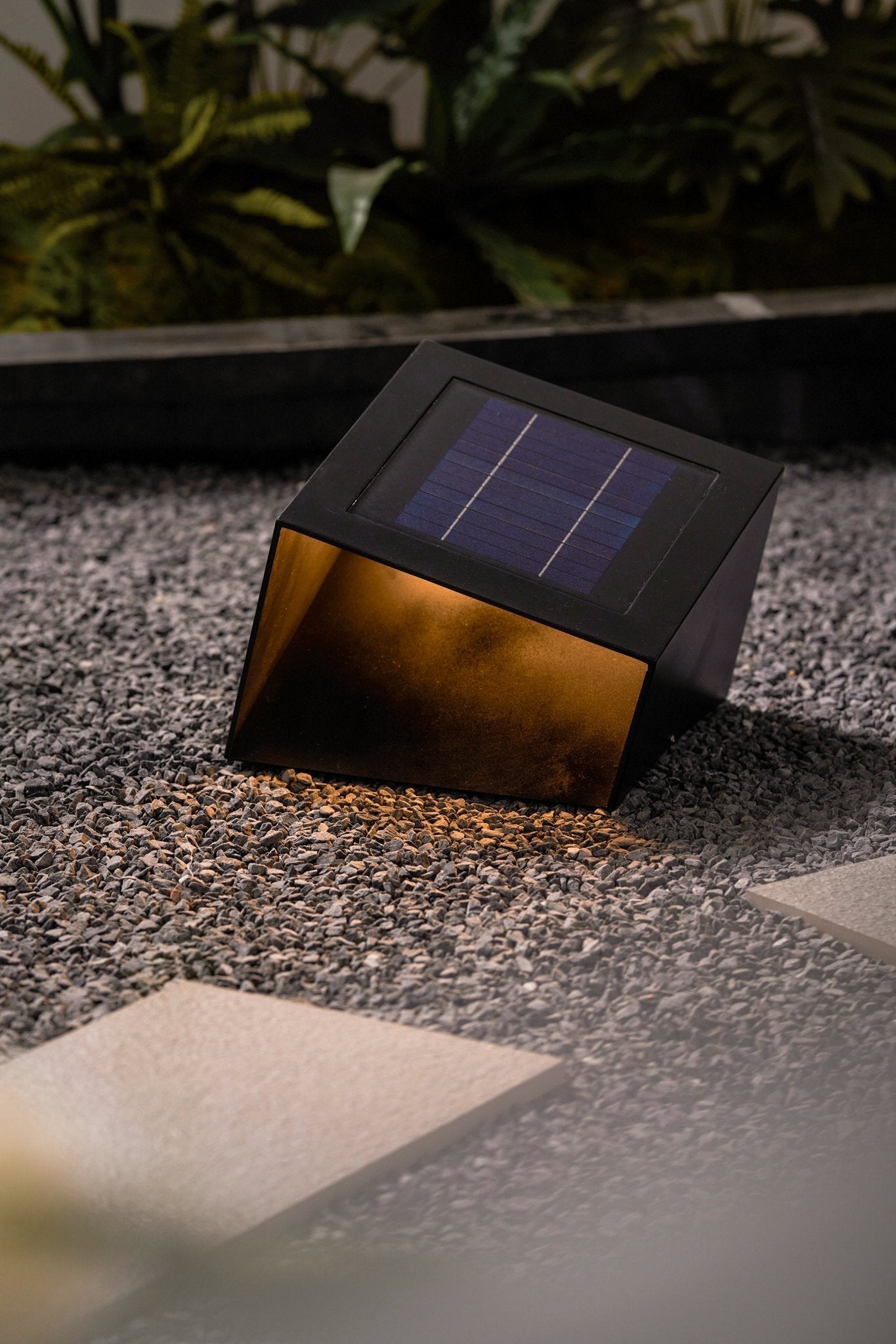Cube Garden Solar Light - Compact LED Lamp for Patio & Small Gardens