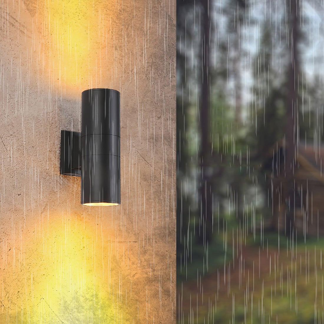 Zylindrische Außenwandleuchte - Wasserdichte moderne Lampe für den Garten