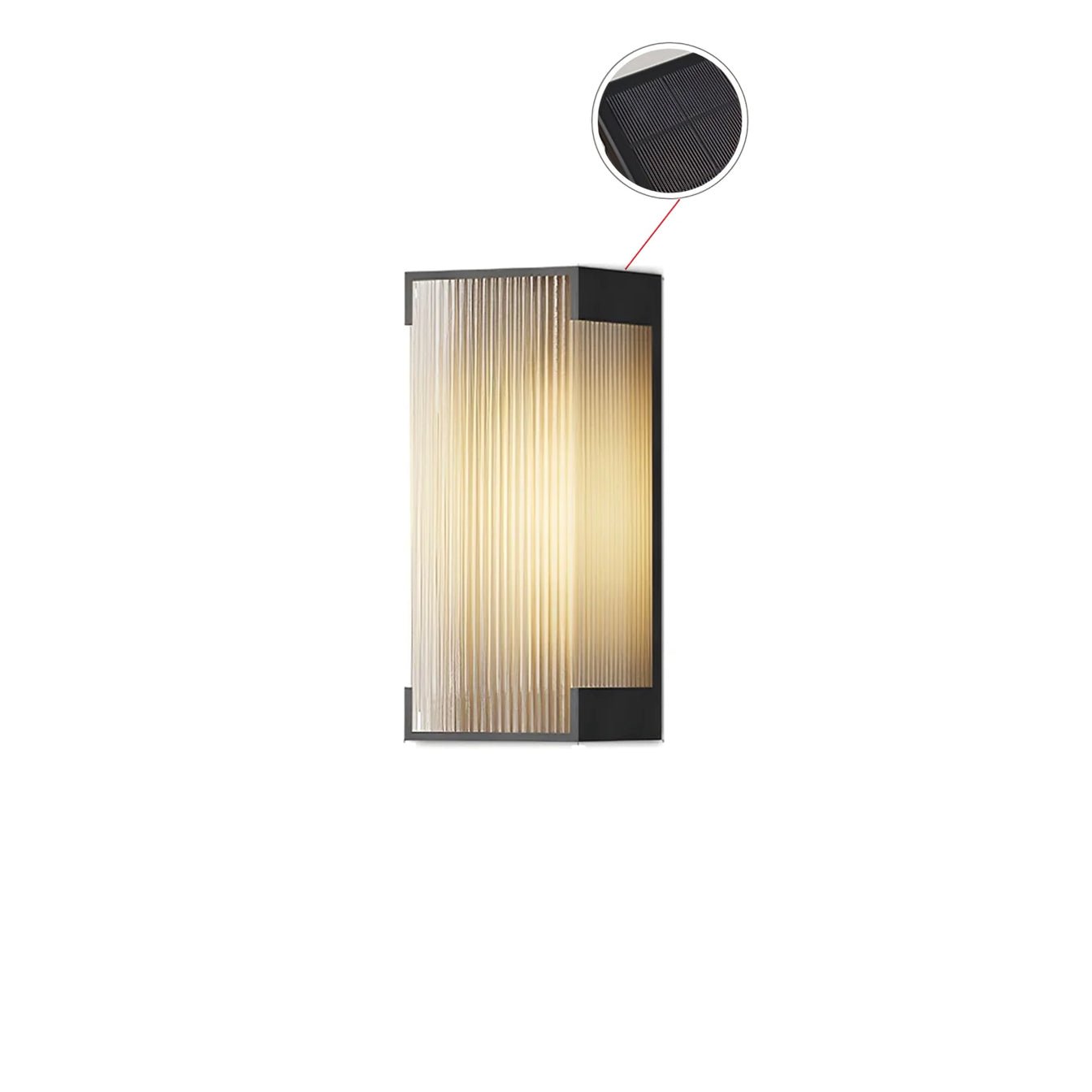 Rectangular Solar Outdoor Wall Light