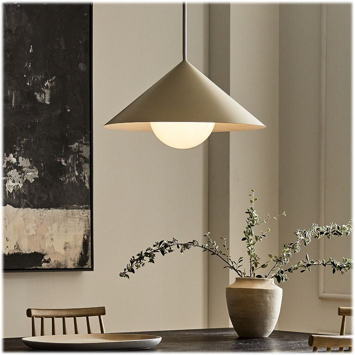 Brivana Cone Pendant Light - Mid-Century Adjustable Metal Kitchen Lamp