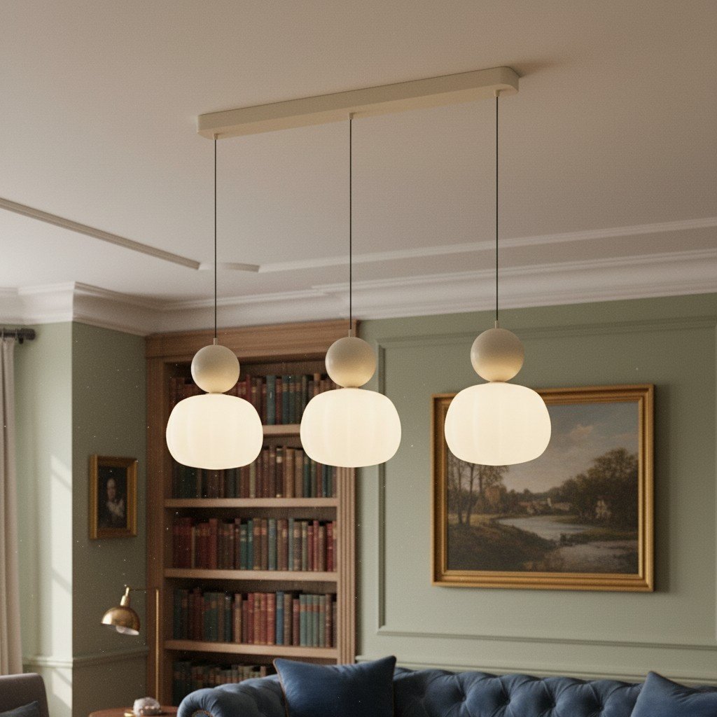 Ornavigo Geometric Art Deco Pendant Light - Modern Bauhaus Orb Style for Kitchen Island