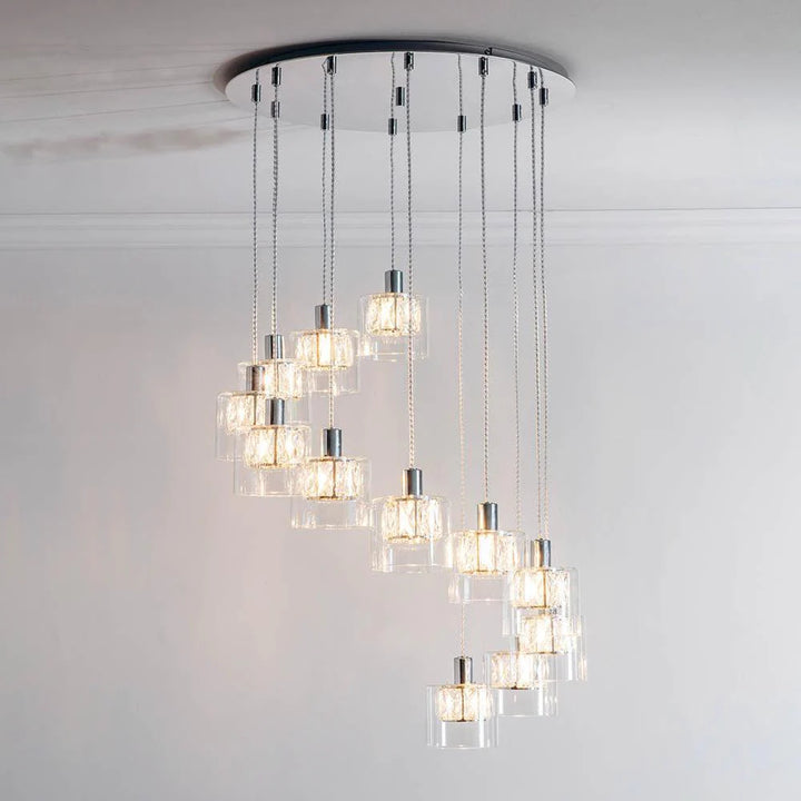Glomara Sculpted Metal Pendant Lamp – Transitional Sconce Ambient Lighting for Bedrooms and Entryways