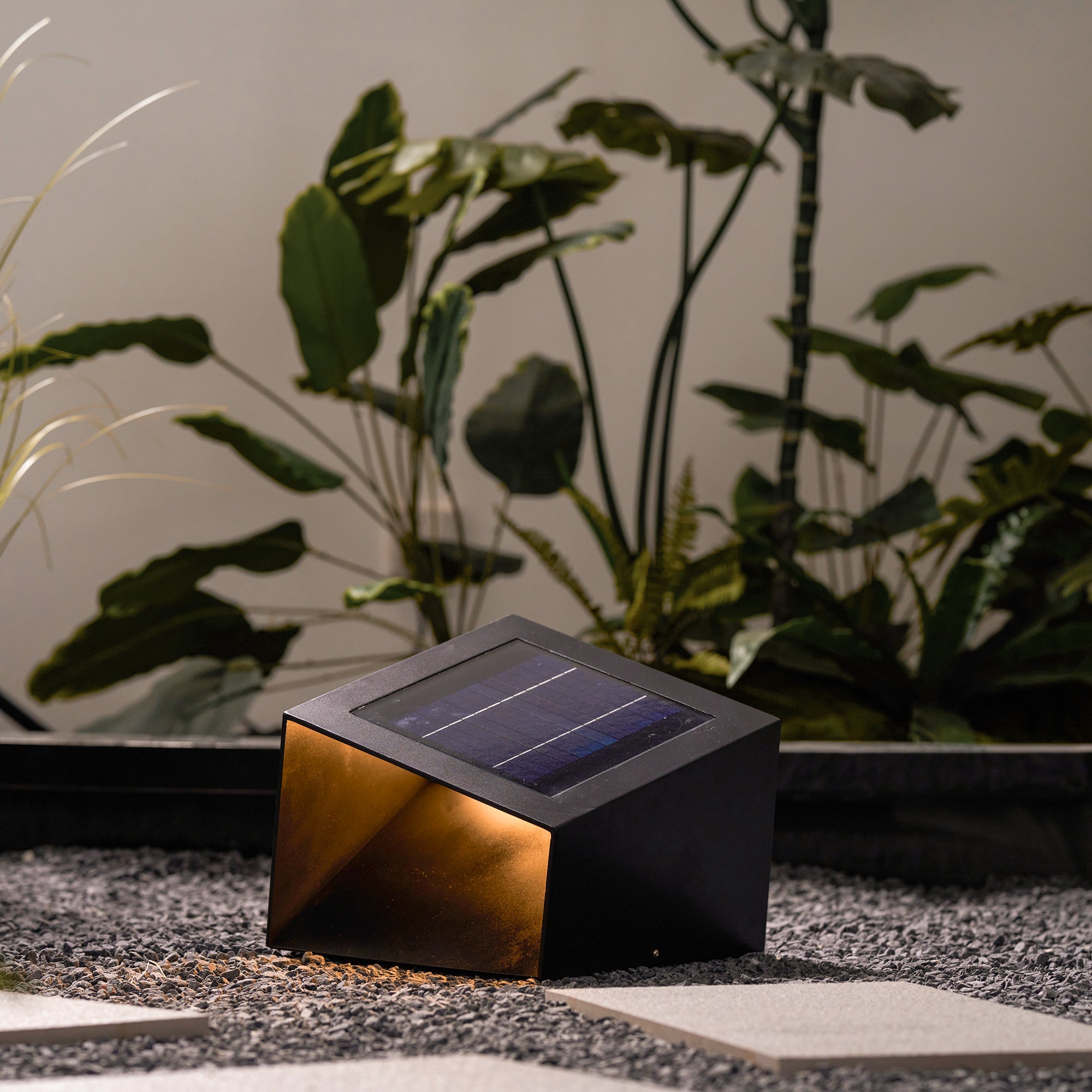Cube Garden Solar Light - Compact LED Lamp for Patio & Small Gardens