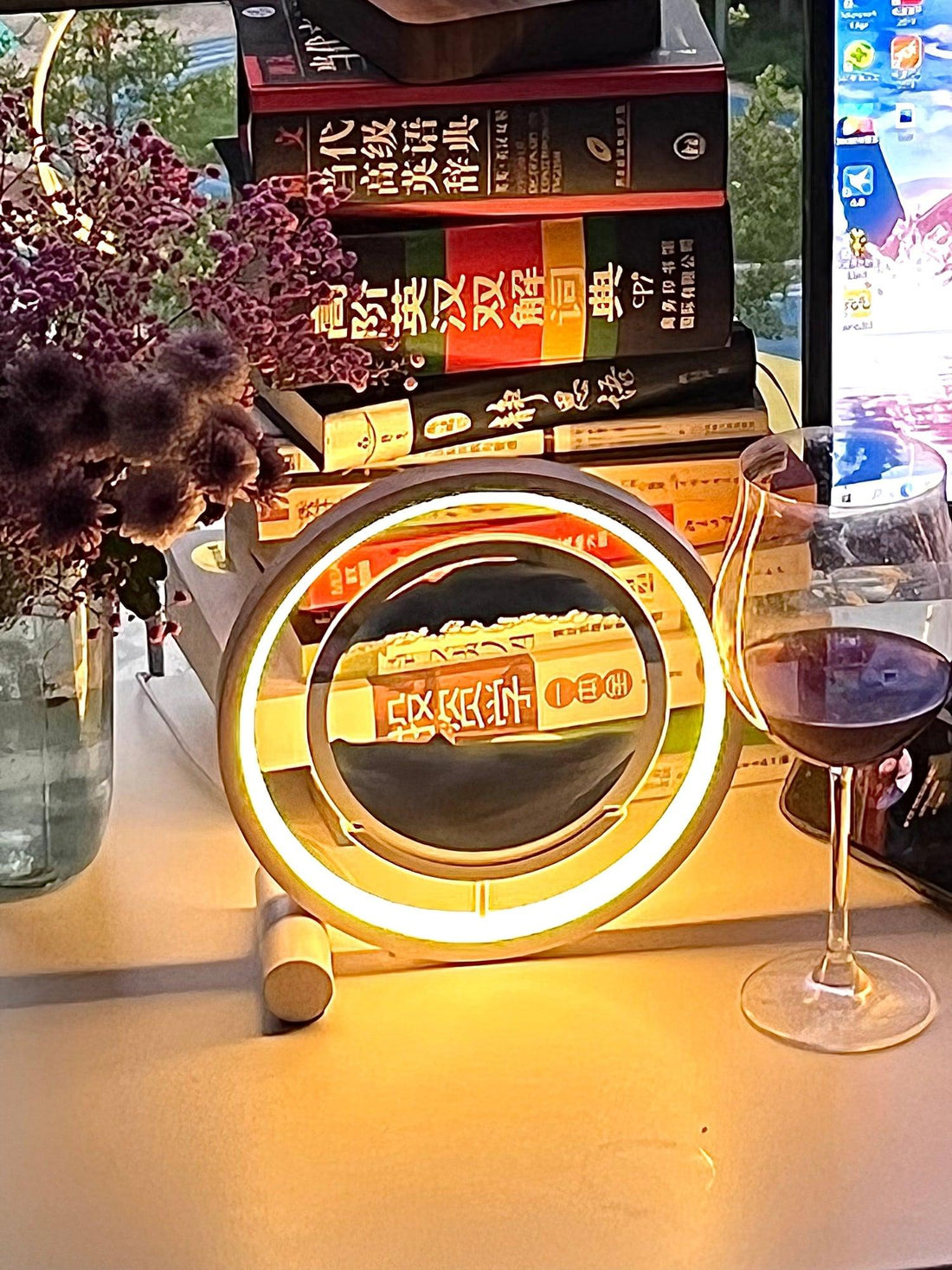 Entspannende Sand-Tischlampe – fließendes Sandlicht für Schlafzimmer und Büro