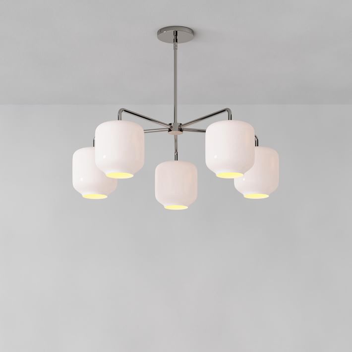Lumivelle 5-Light Pebble Chandelier - Modern Glass Pendant Lighting