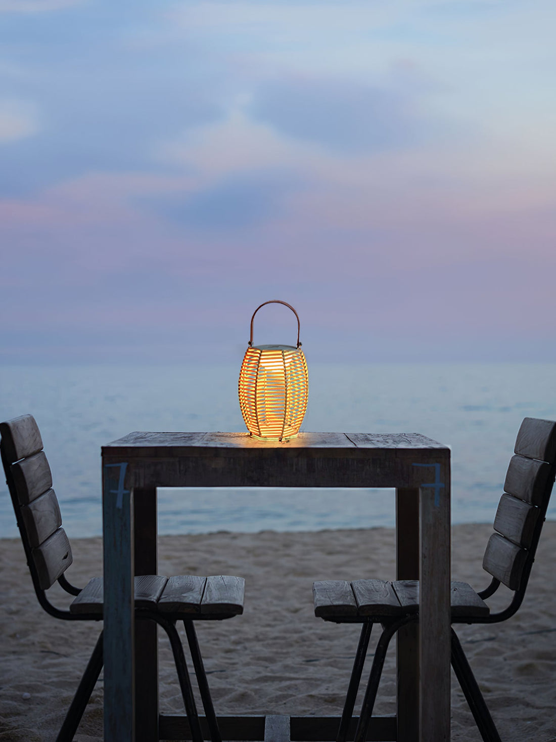 Lantern Built-in Battery Table Lamp - Portable Lamp for Bedroom