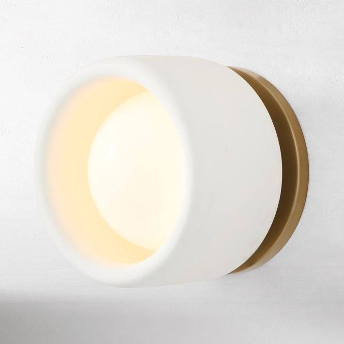 Cerova Modern Ivory Porcelain Sconce – Soft Organic Wall Light