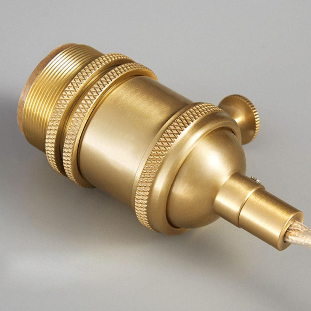 Polished Brass Domed Glass Plug-In Pendant
