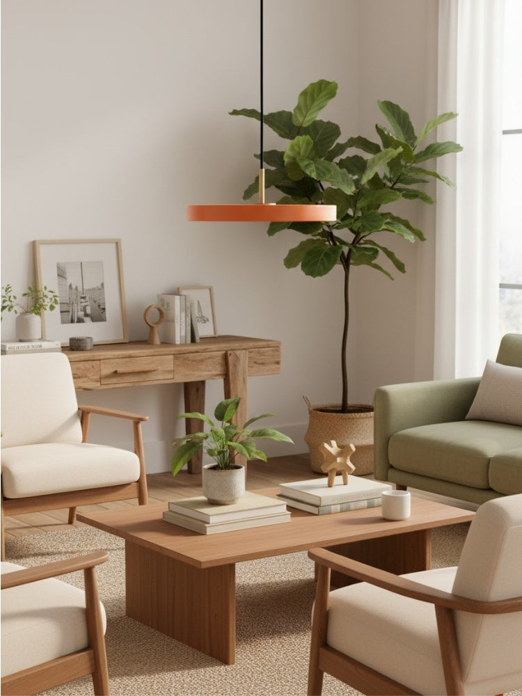 Asteria Minimalist Metal and Acrylic LED Pendant Light