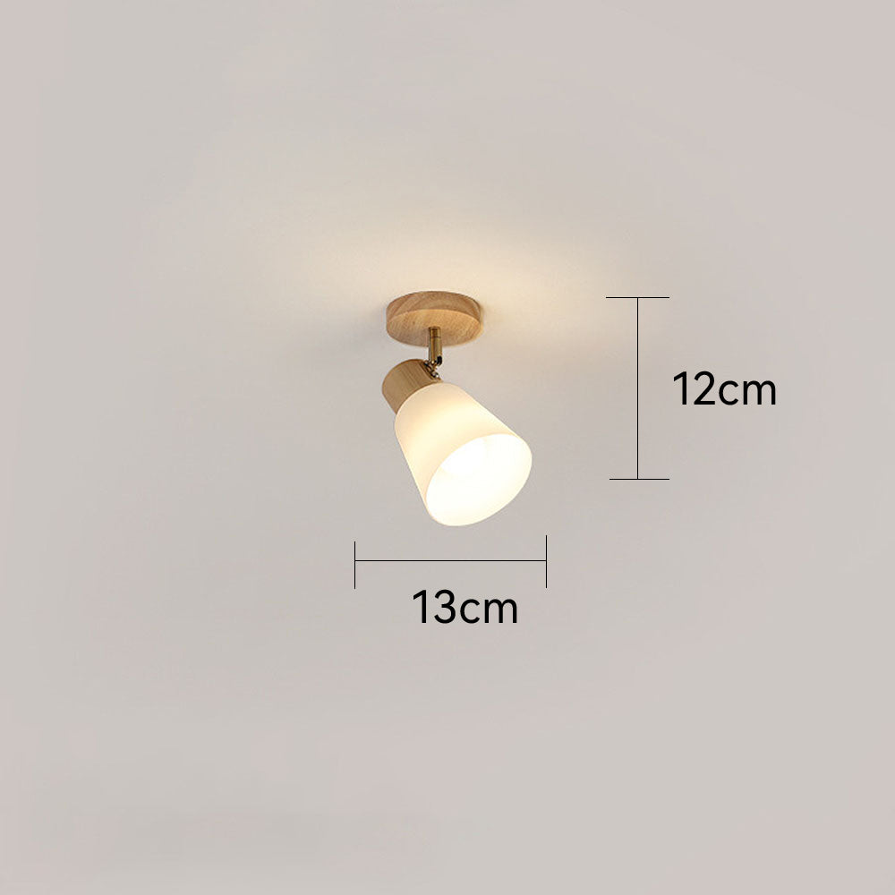 Wood Track Lighting - Modern Rotatable Minimalist Hallway Light