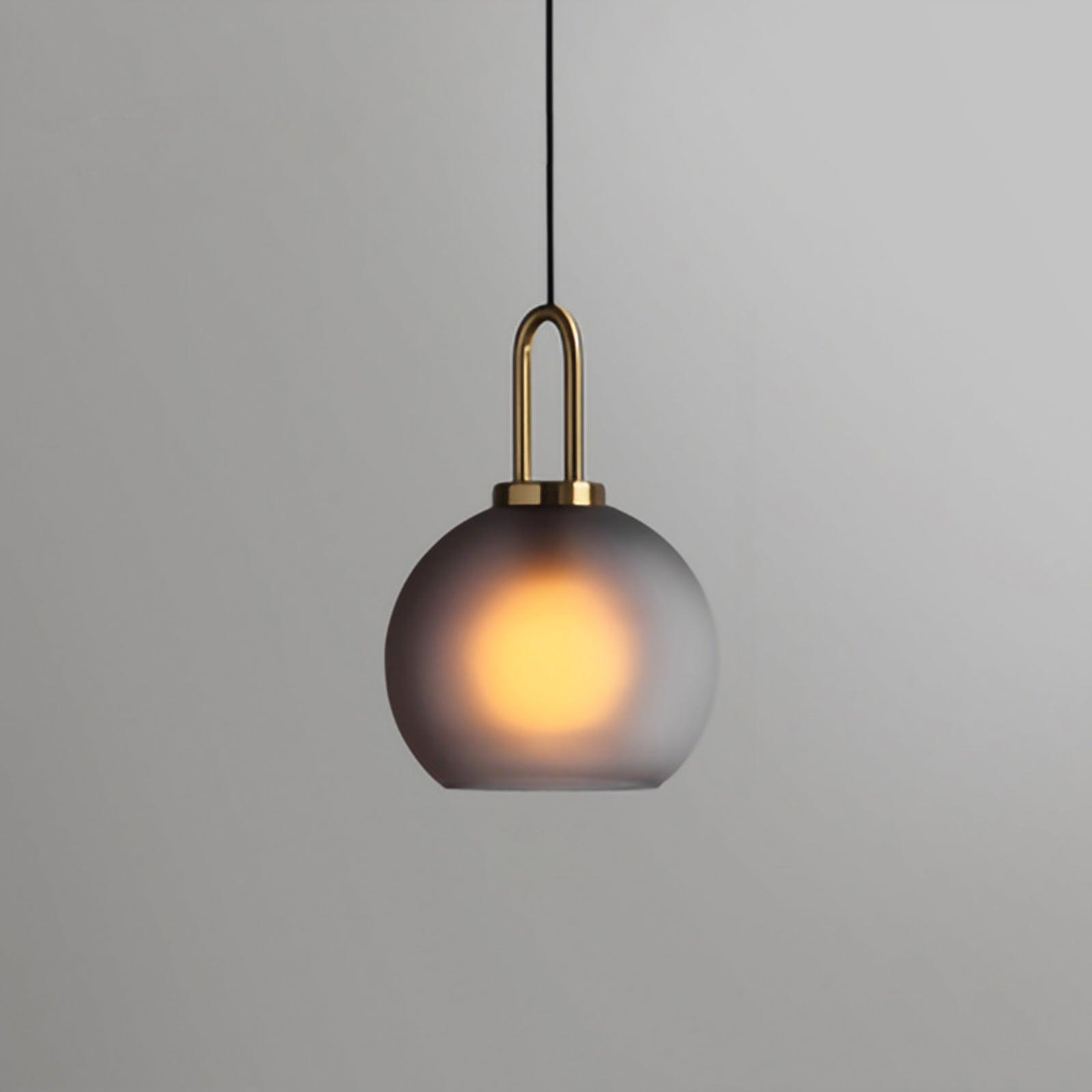 Kupferbeschichtete Glas-Plug-in-Hängeleuchte mit Kabel