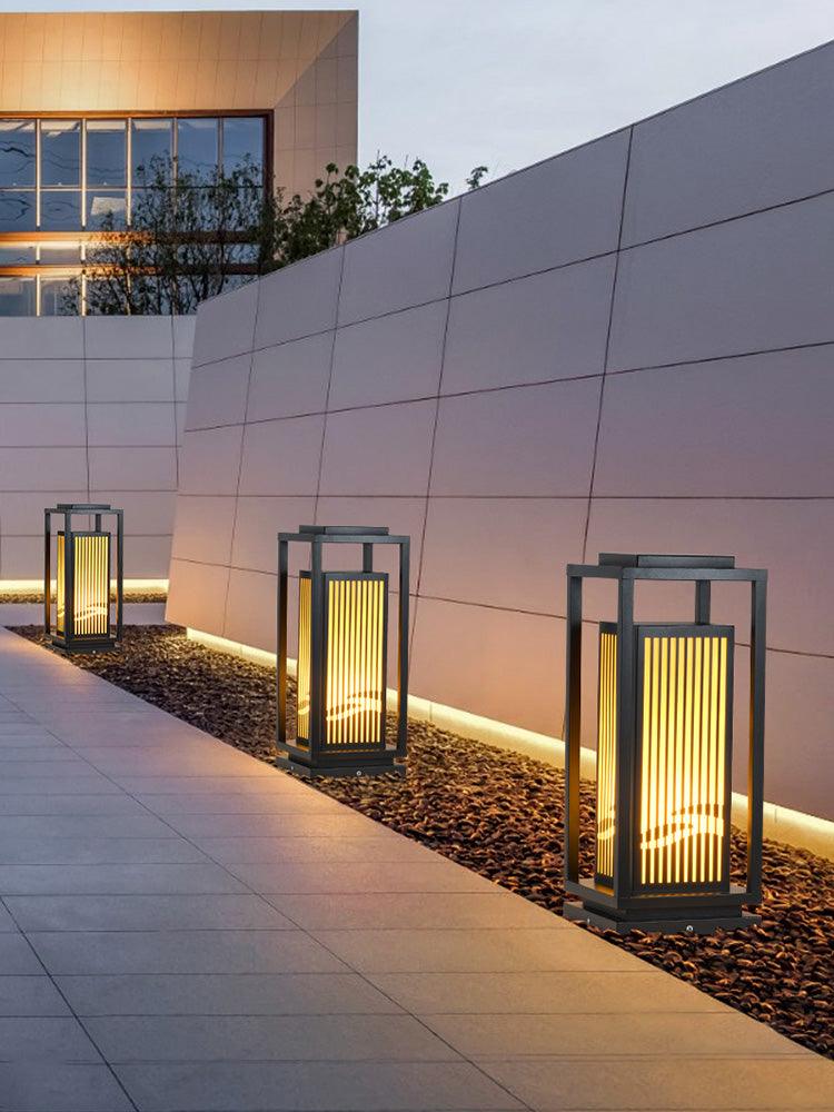 Quadratische Käfig-Gartenleuchte – Metall-Retro-Klassiker-Dekorlampe für den Außenbereich