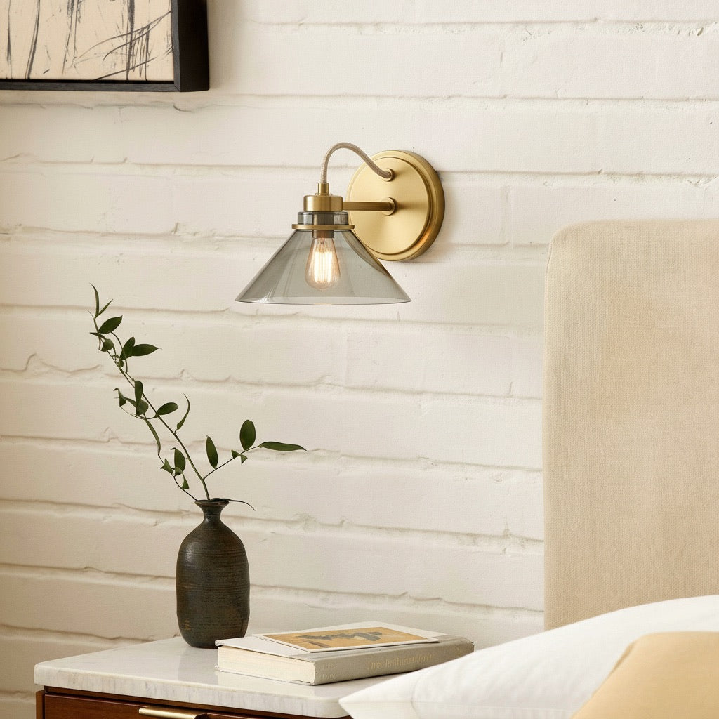 Aurenza Metal Wall Sconce - Farmhouse Tapered Design Wall Light