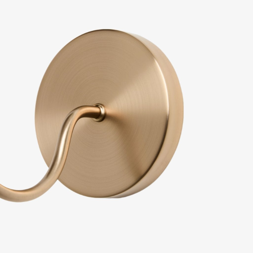 Kysara Brass Linen Wall Lamp - Sculptural Curves Design Suitable for Living Rooms, Bedrooms and Bathrooms
