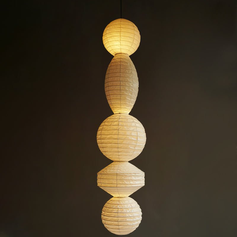 Lantern Series Pendant Lamp - Layered Xuan Paper Lamp for Dining Room