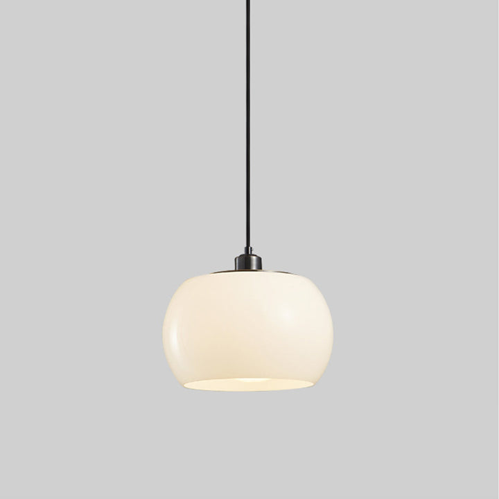 Bauhaus Glass Pendant Lights - Modern White Orb Lamp for Bedroom