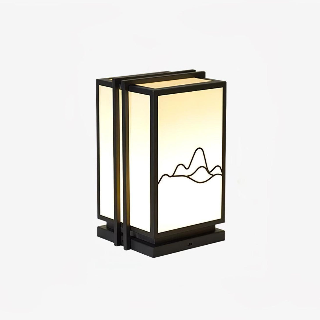 Mountain Outdoor Post Light - Stainless Steel Acrylic Minimalist Lamp