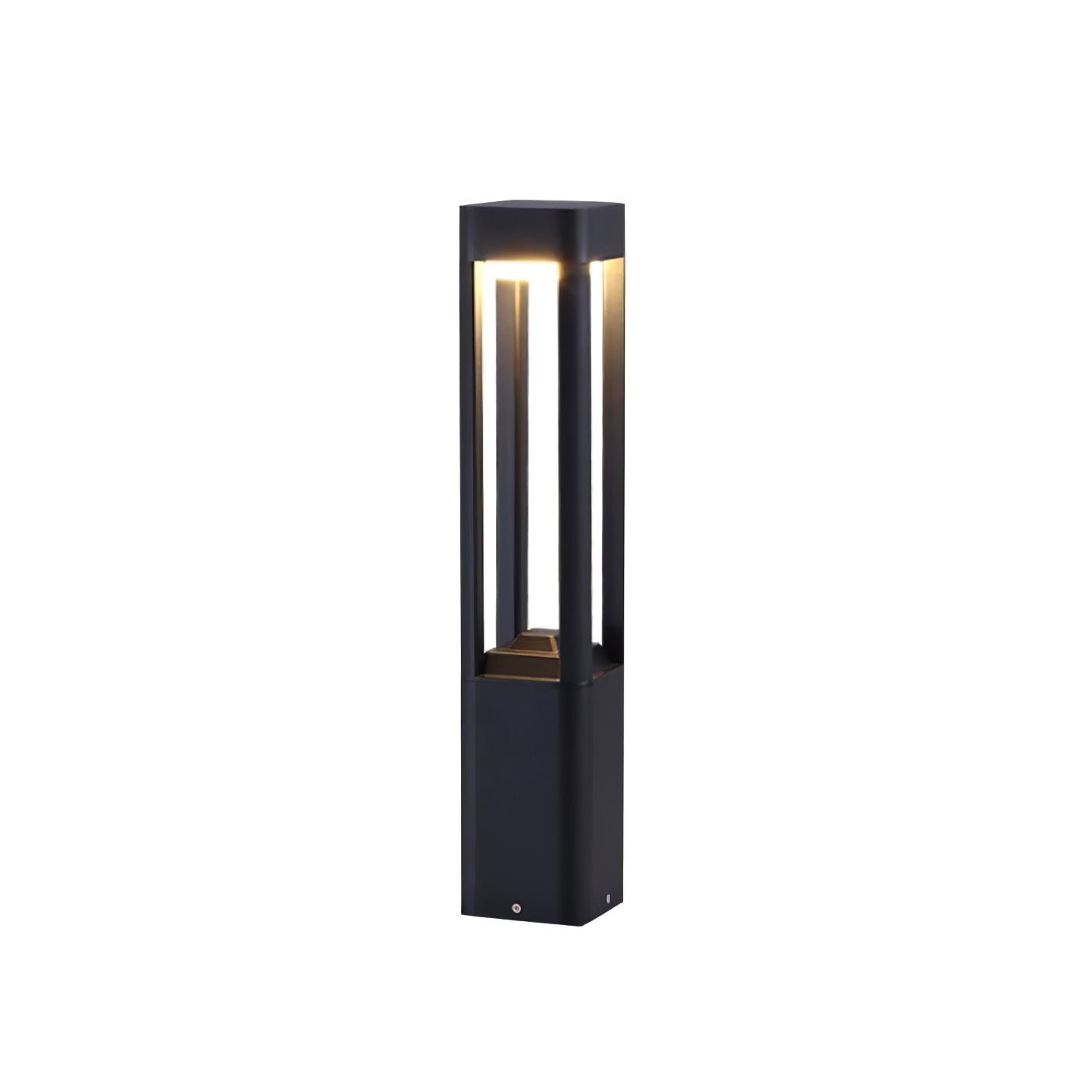 Rectangular Garden Bollard Light - Modern LED Lamp for Pathway