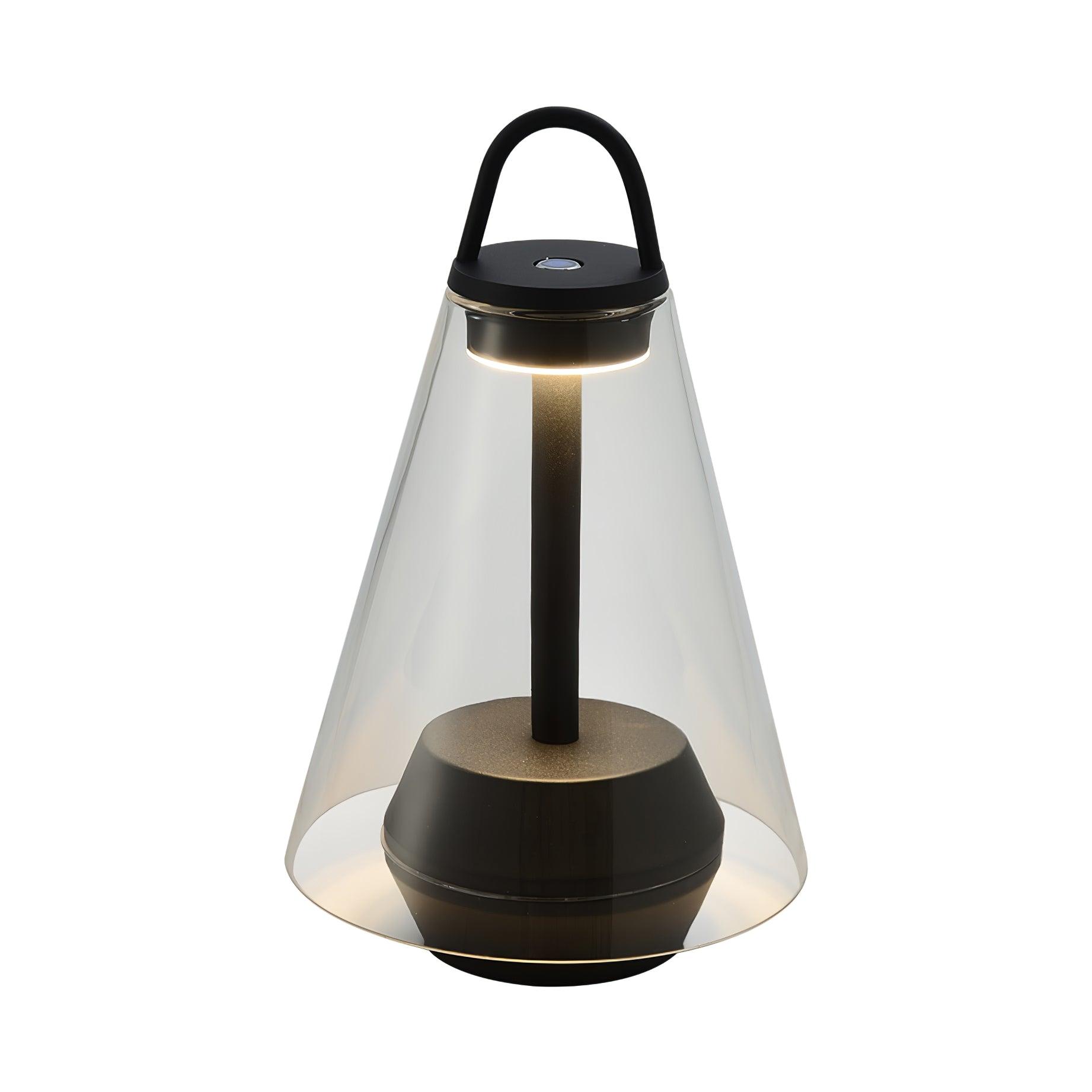Table Lamp - Rechargeable Glass LED Light for Indoor Use