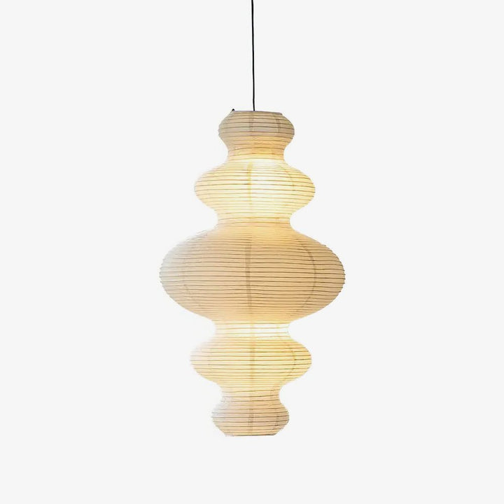 Sculptural Rice Paper Pendant Lamp - Luxurious Lamp for Bedroom