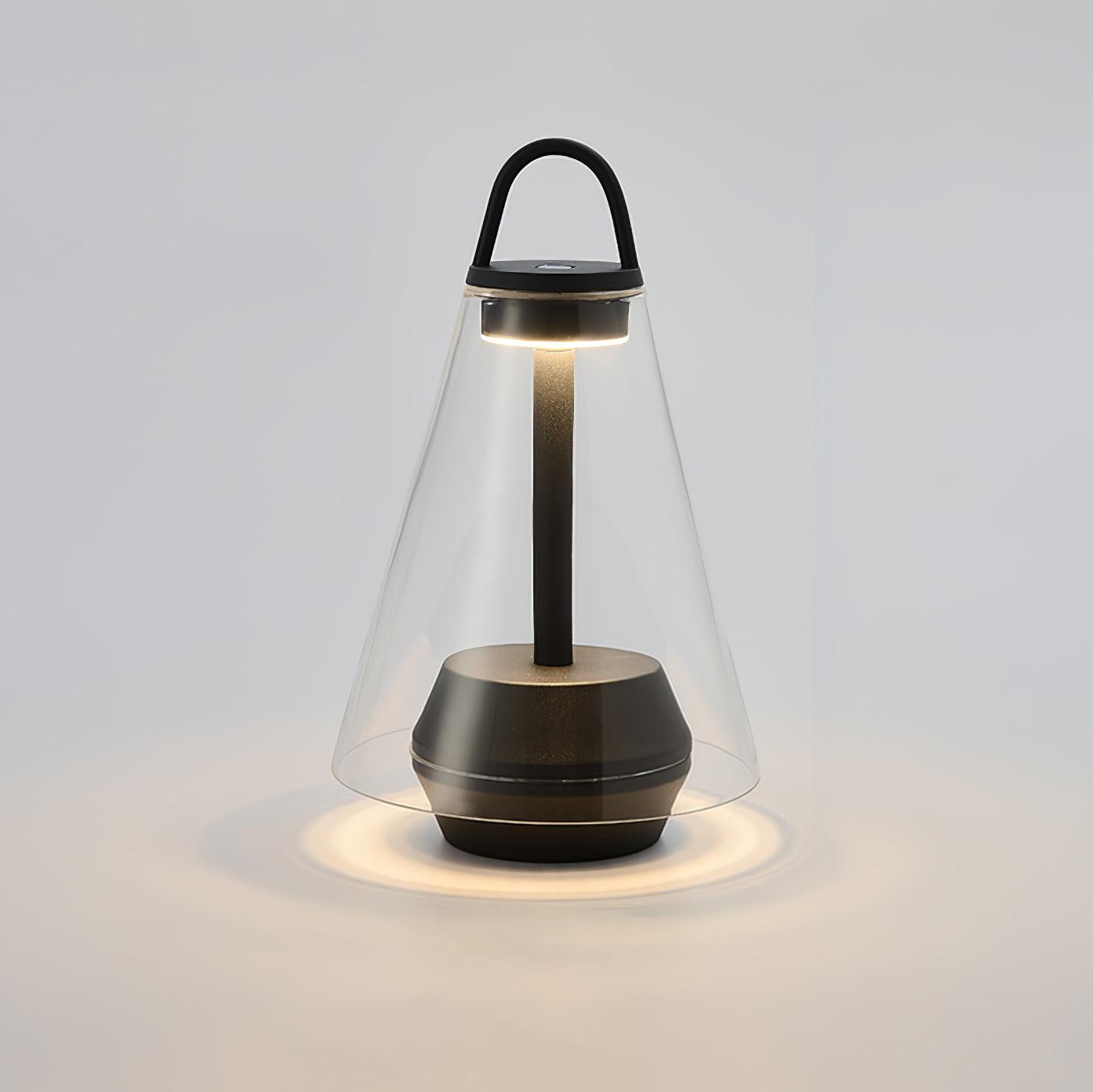 Table Lamp - Rechargeable Glass LED Light for Indoor Use