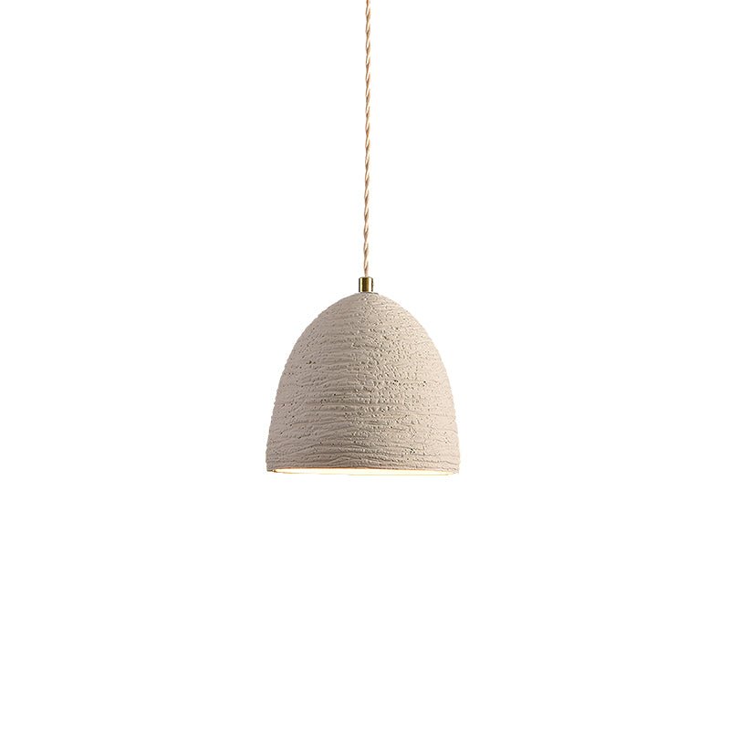 Textured Cement Gold Plug-In Swag Pendant
