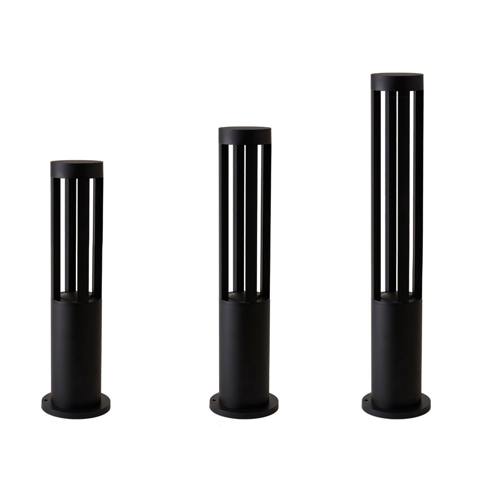 Black Solar Outdoor Post Light - Waterproof Solar Post Lamp