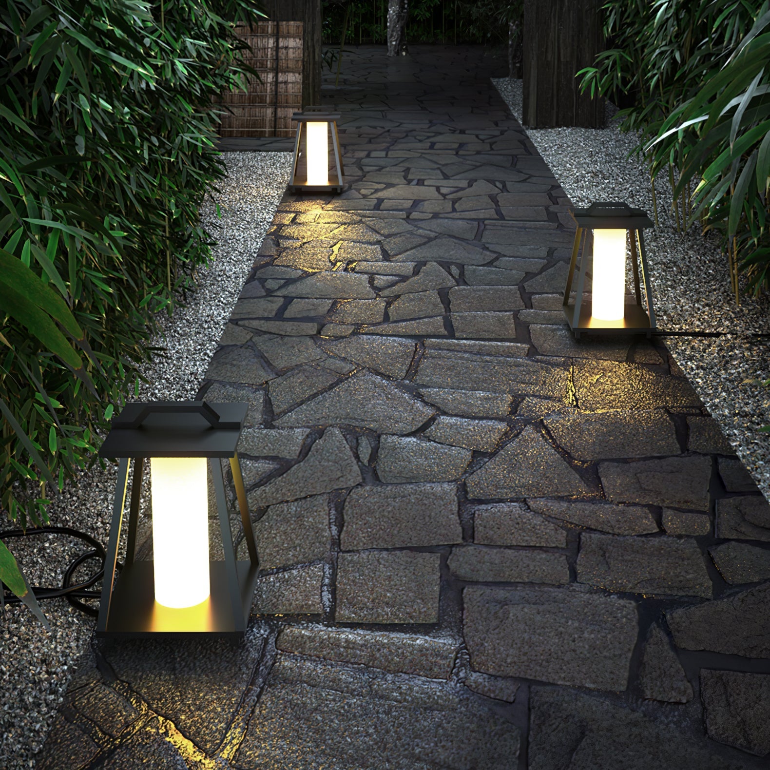 Acrylic Shade Light - Stainless Steel Portable Outdoor Lamp for Garden
