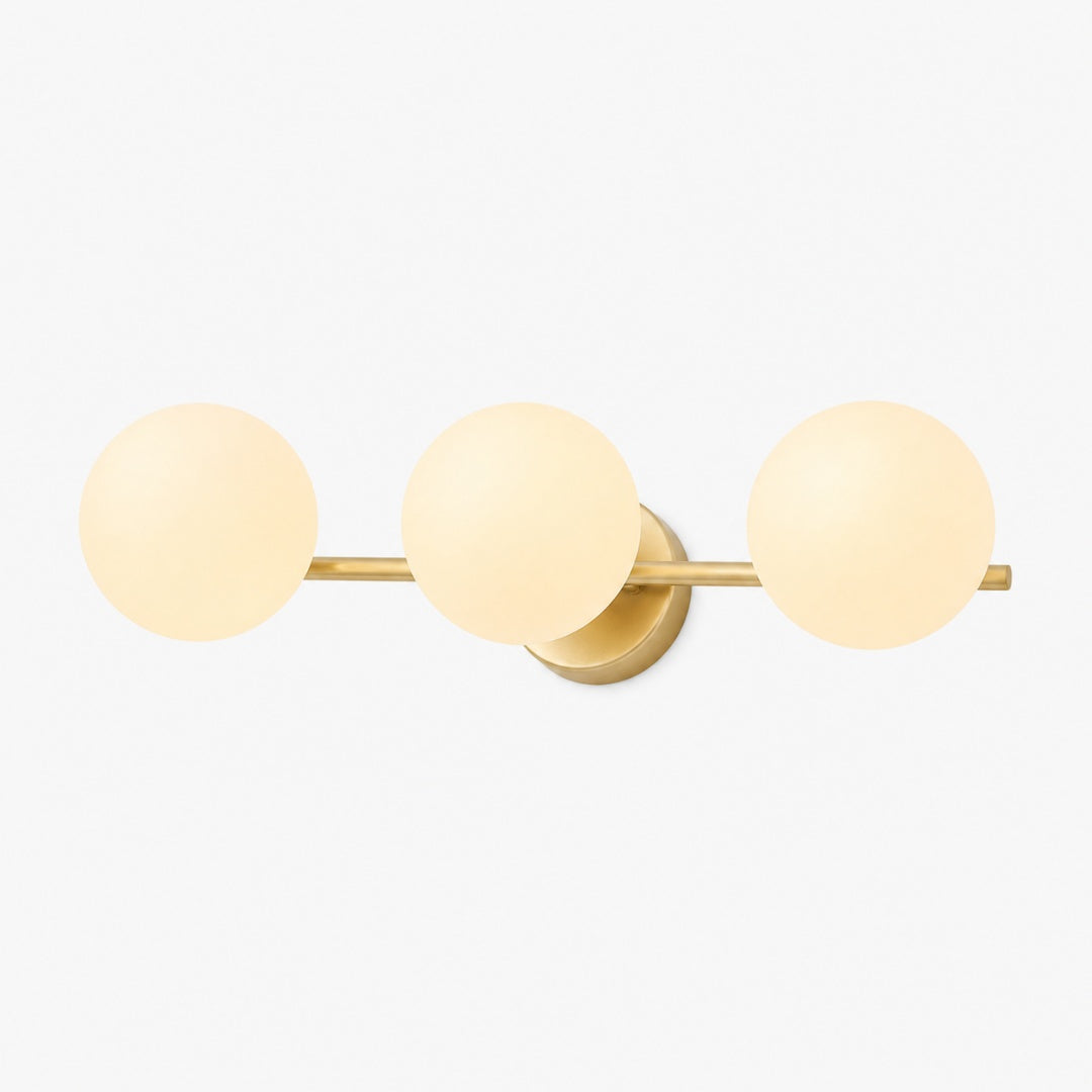 Gold Milk Glass Vanity Light