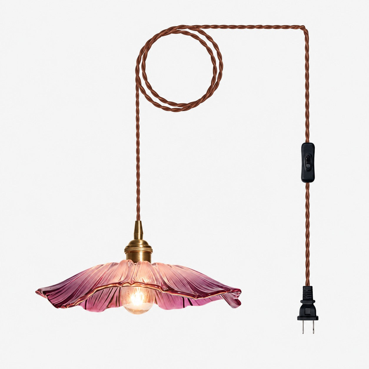 Petal Glass Plug-In Pendant