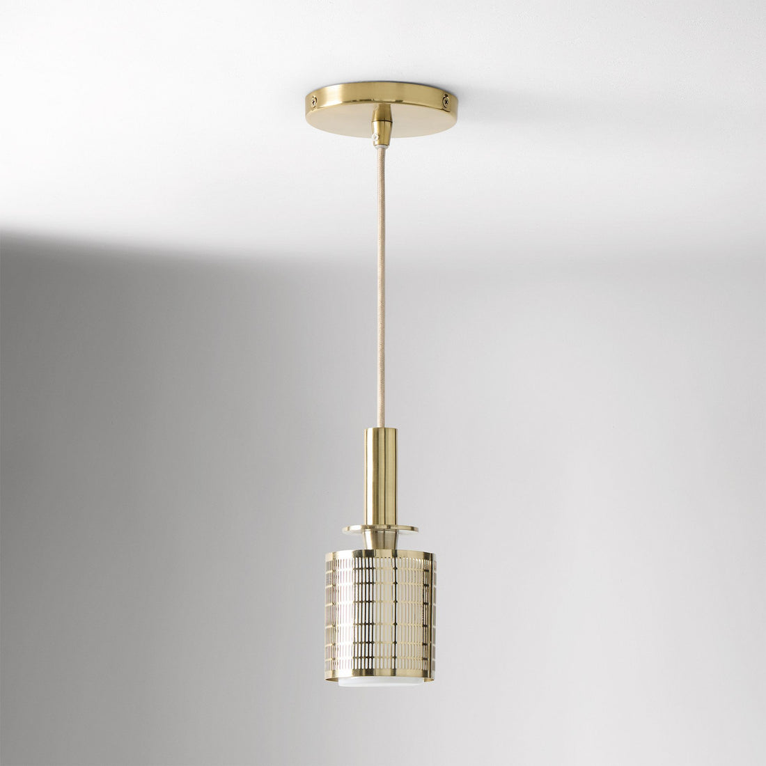 Galvia Perforated Pendant Light - Metal Adjustable Light for Bedroom