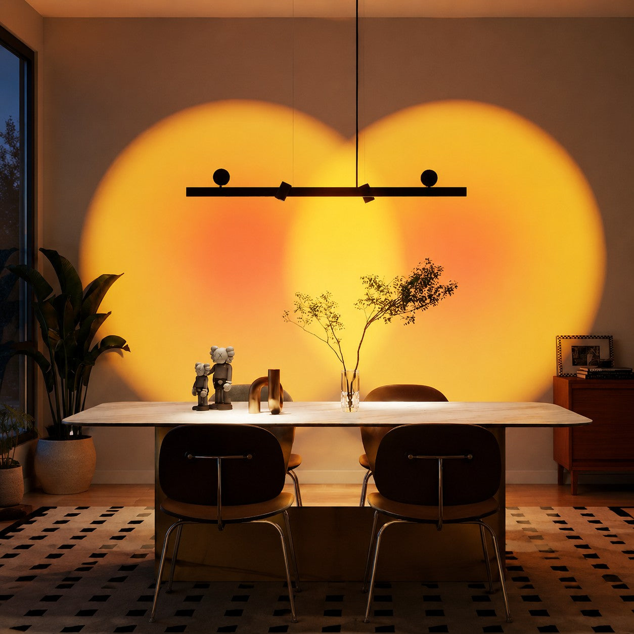 Linear Wall-Wash Dining Pendant Light